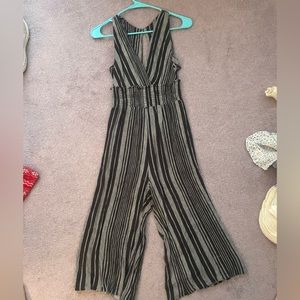 Black Striped Jumpsuit